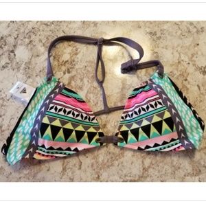 Adidas T-back Bikini Top Triangle Cups Swimwear
